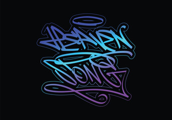 Graffiti tagging word of HEAVEN SONG