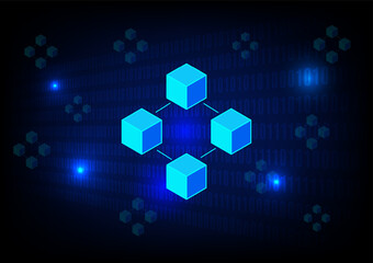 Business and technology concept. Cryptocurrency coin and blockchain technology on binary code black background. Big data information exchanges digital currency and online payment.