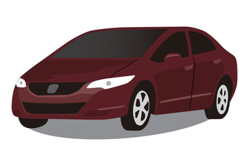 Obraz na płótnie Canvas vector realistic red car illustration