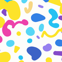 Colorful Doodles With Small Breakouts Vector Background Style.