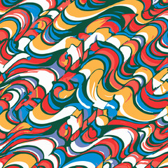 Randomly Waves Colourful Style Vector Background.