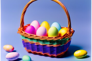 Easter Basket with Eggs