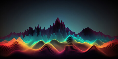 Abstract sound wave. Voice digital waveform, volume voice technology vibrant wave. Music sound energy vector background. Equalizer volume, waveform electronic light illustration. Generative AI   