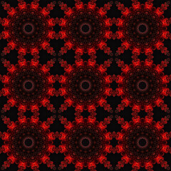 Red-black texture background from fractal flowers.