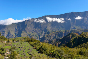 Obraz premium Paysage montagneux de l'île de la Réunion