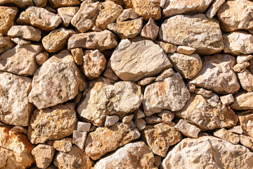 Loosely Stacked Stone Wall Background