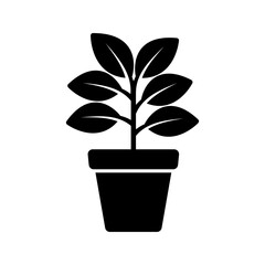 Obraz na płótnie Canvas Potted plants icon. sign for mobile concept and web design. vector illustration