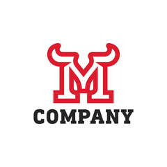 Letter M Bull Logo