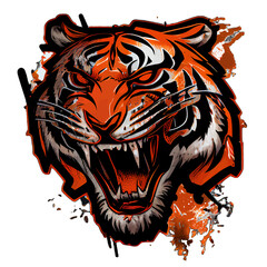 Tiger Logo Icon design. isolated beautiful artwork illustration icons