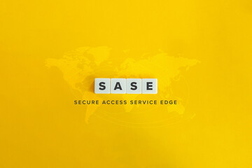 SASE (secure access service edge) Banner and Concept.