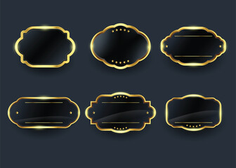 Set of luxury label vector illustration