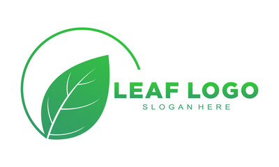 Elegant leaf symbol logo design