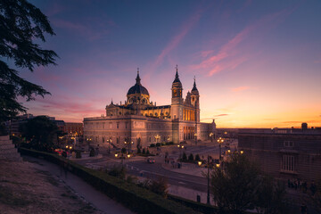 Majestic cathedral in evening time