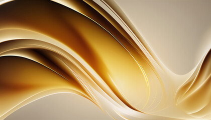 Abstract golden background with copyspace. AI generated.