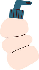 Plastic bottle with detergents flat icon Household