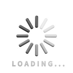 Obraz premium 3d render icon loading icon with 3d render style