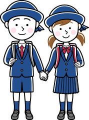 小学生の男の子と女の子