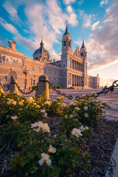 Majestic cathedral in sunset time