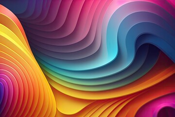 Abstract modern color gradients in rainbow color dynamic background, wallpaper, backdrop. Generative AI.