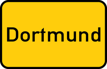 City sign of Dortmund - Ortsschild von Dortmund

