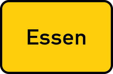 City sign of Essen - Ortsschild von Essen

