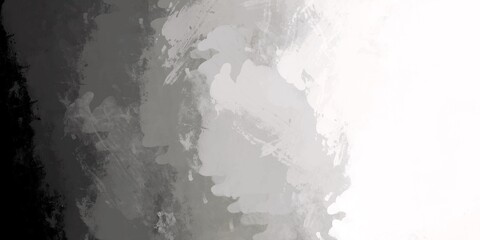 Painted texture background. Abstract brushstroke background. Black and white paint spots texture. Brushstrokes.