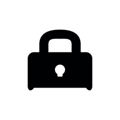 Lock icon. Simple style lock poster background symbol. Lock brand logo design element. Lock t-shirt printing. vector for sticker.