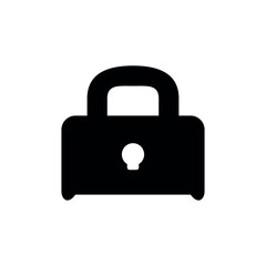 Lock icon. Simple style lock poster background symbol. Lock brand logo design element. Lock t-shirt printing. vector for sticker.