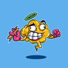 Cartoon Monster Thundercloud