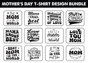 Fototapeta premium Mother's Day SVG T-shirt Design