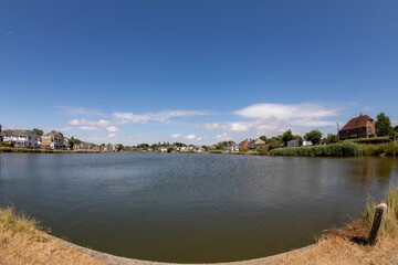 Slipper Millpond Emsworth Hampshire England taken through a fisheye lens