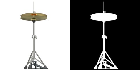 Fototapeta na wymiar 3D rendering illustration of a hi-hat cymbal