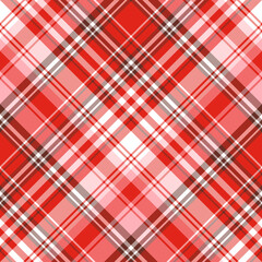 Seamless pattern in gentle red, pink and white colors for plaid, fabric, textile, clothes, tablecloth and other things. Vector image. 2