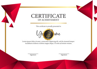 Creative colorful certificate template design. Certificate template with dynamic and futuristic color and modern background.