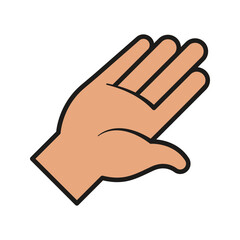 Hand icon. sign for mobile concept and web design. vector illustration