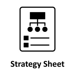 Strategy sheet vector icon easily modify

