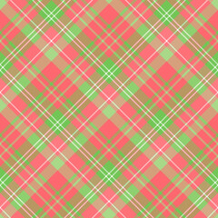 Seamless pattern in gentle pink, green and white colors for plaid, fabric, textile, clothes, tablecloth and other things. Vector image. 2