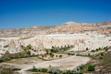 Valley in Cappadocia in the summer