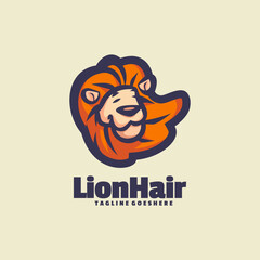 lionhair logo vector