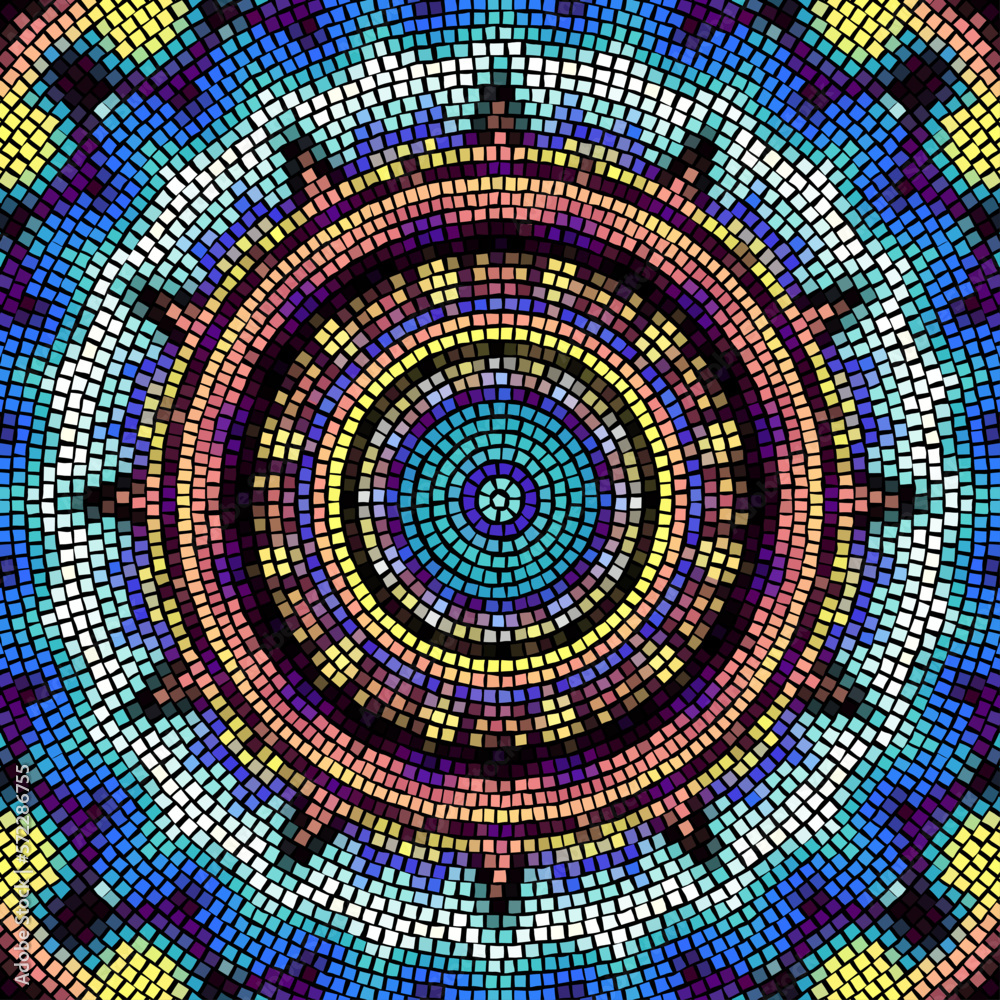 Aufkleber vector seamless mosaic art pattern. art background.
