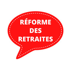 Symbole bulle réforme des retraites en France  - obrazy, fototapety, plakaty