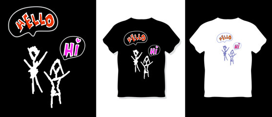 t shirt design. graphic art t shirt vector design illustrator template with text 