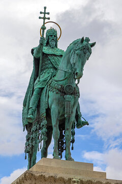 Equestrian Statue St Stephen Budapest Hungary