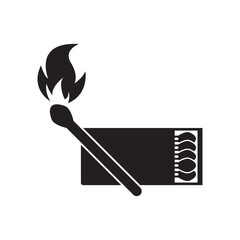 Matchstick symbol,icon vector illustration design template.