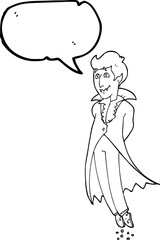 speech bubble cartoon vampire