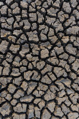 drought land.Land with dry and cracked desert ground, global warming background.Concepts global warming problem resolution with over cracks soil .