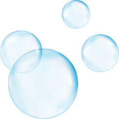 Realistic transparent  3d bubbles underwater . Soap bubbles vector illustration