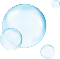 Realistic transparent  3d bubbles underwater . Soap bubbles vector illustration