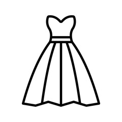 Wedding dress icon. sign for mobile concept and web design. vector illustration