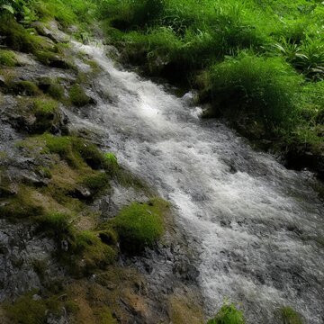 Natural small waterfall near Bet - generative ai